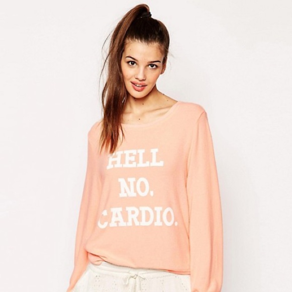 BARELY WORN Wildfox “Hell No Cardio” sweatshirt